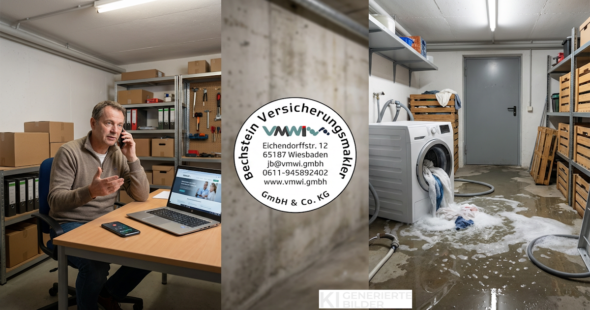 Versicherungsmakler hilft bei Wasserschaden durch defekte Waschmaschine