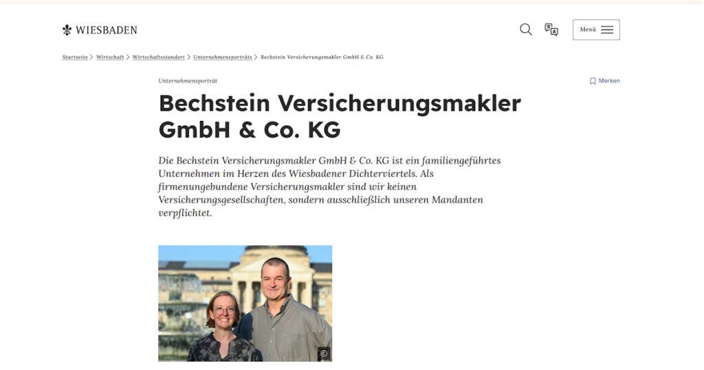 Team von Bechstein Versicherungsmakler in Wiesbaden